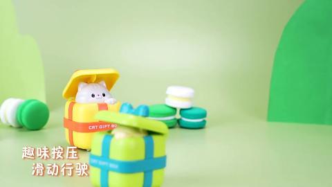 Creative Cute Gift Cat Press Toy Car Boys Children Inertia Toy Car Visual Perception Crawling Grasping Interactive Cartoon Pull Back Vehicle Interactive Return Montessori Toys