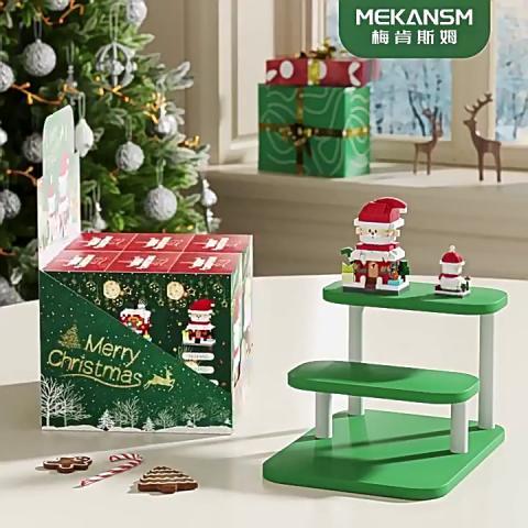 [6ชิ้น] ต้นคริสต์มาสบล็อกตัวต่ออิฐมินิชุดก่อสร้างสำหรับการชุมนุมของเด็กของเล่นเด็กอายุ8ปีของขวัญ