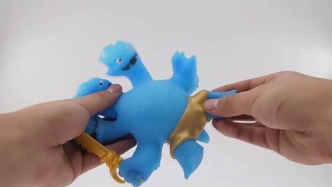 New Goo Jit Zu Deep-sea Three-headed Dragon Heroes Action Figure Original Decompression Toy Funny Squeeze Sensory Stress Relief Toys