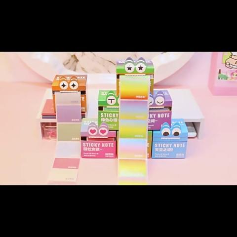 5 Box Pull-out Sticky Notes Student Stationery Sticky Notes Color Sticky Notes Gradient Sticky Notes High Appearance Level Note-taking Stickers Student Box Sticky Notes